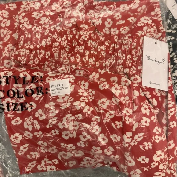 Floral Red Jumpsuit - Picture 5 of 5